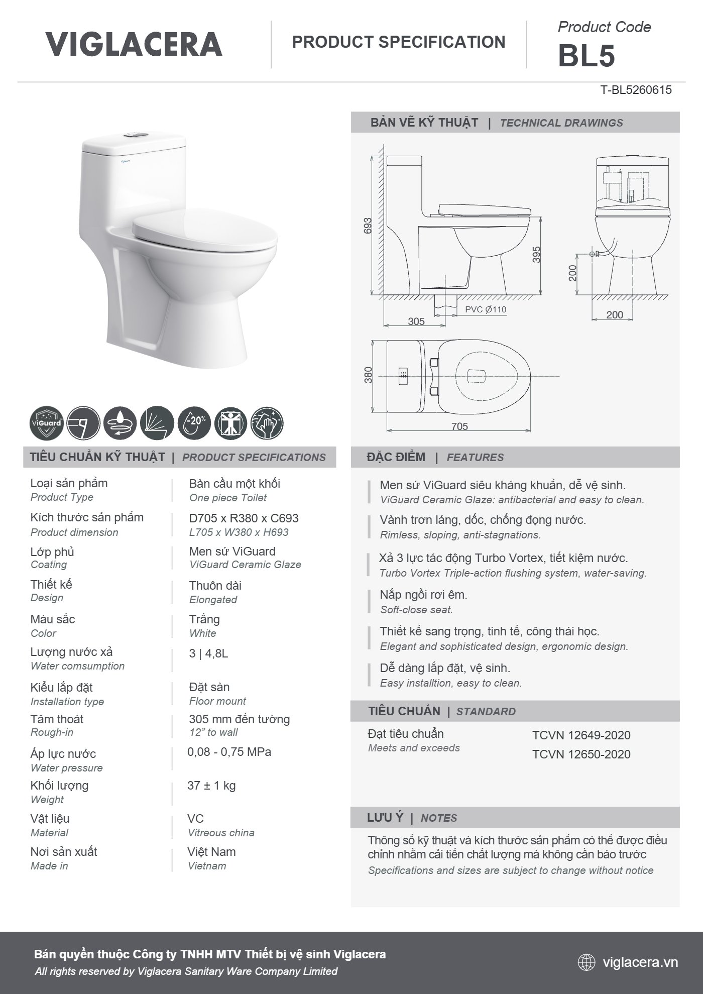 Bản vẽ spec BL5