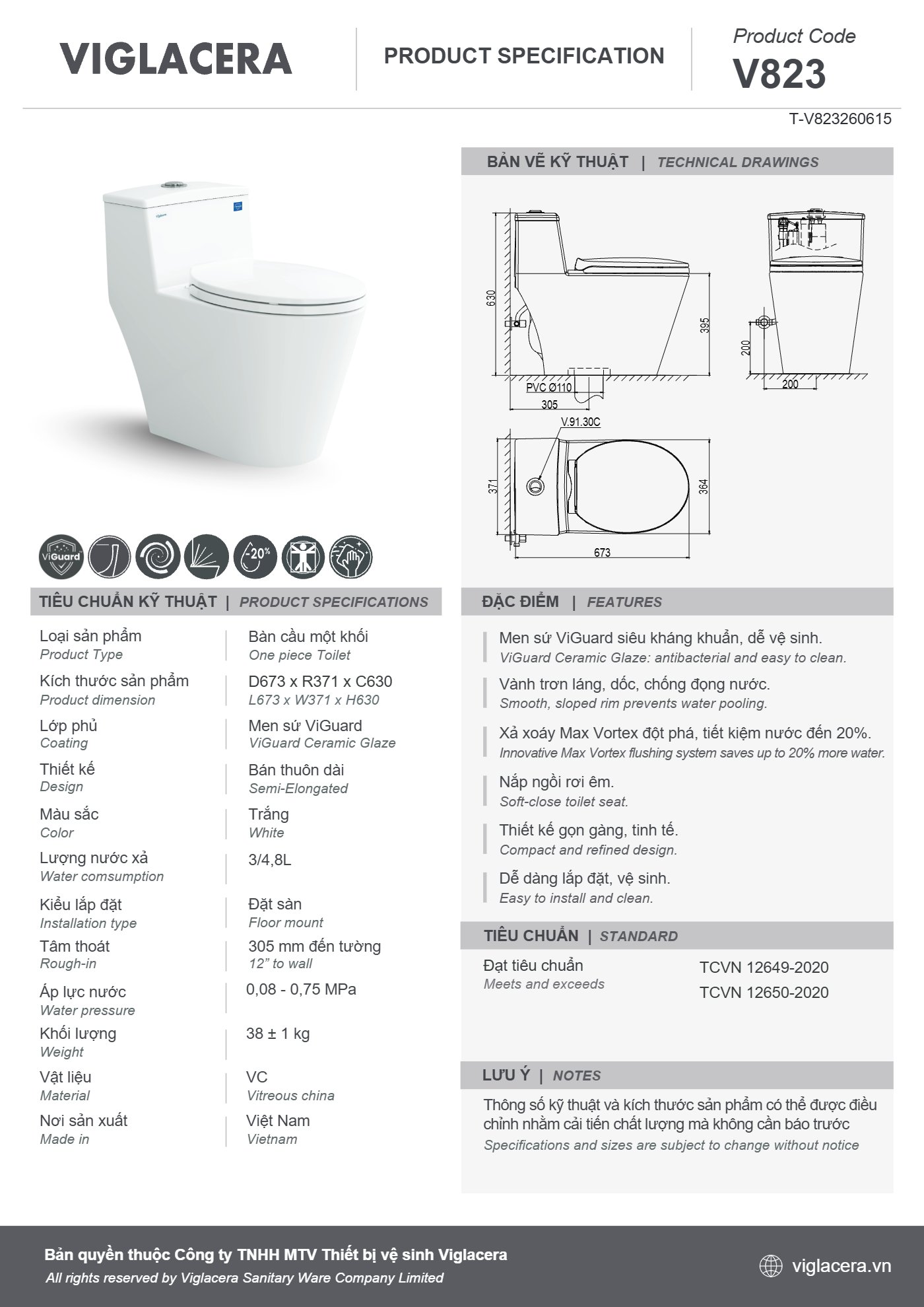 Bản vẽ spec V823