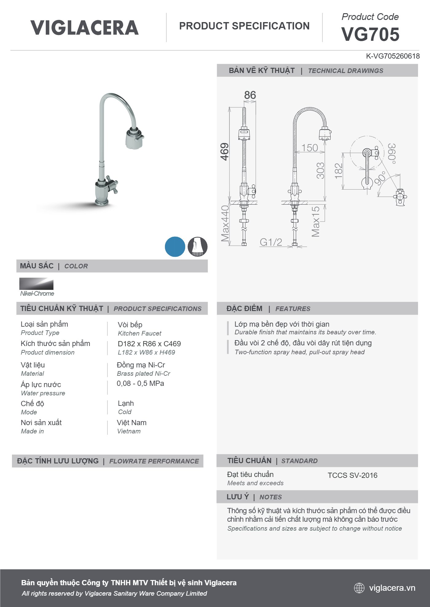 Bản vẽ spec VG705