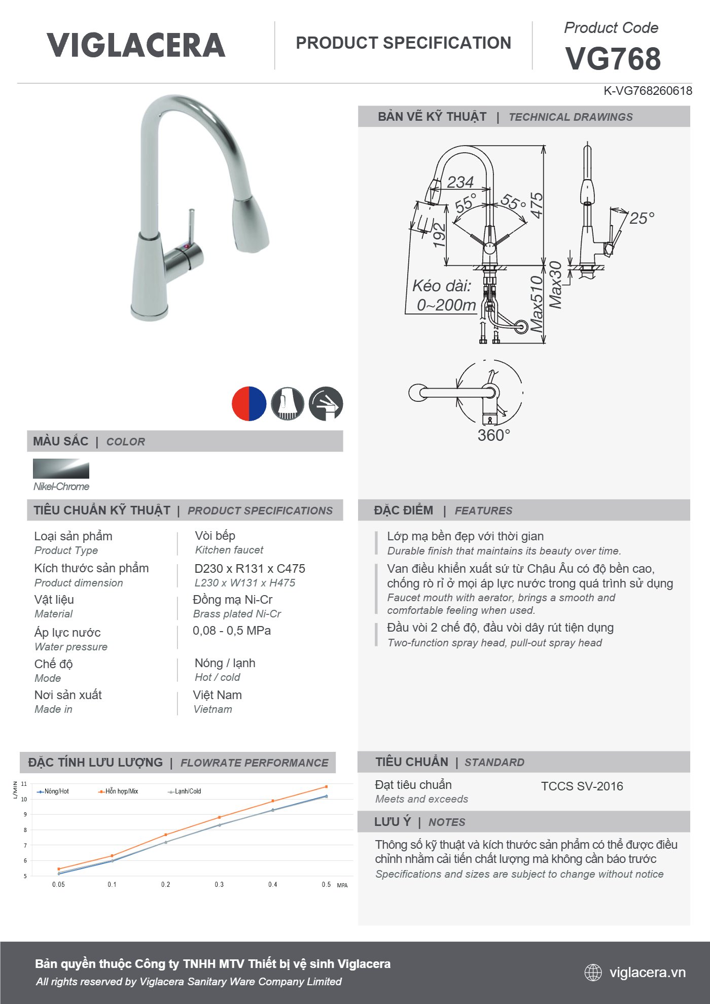 Bản vẽ spec VG768