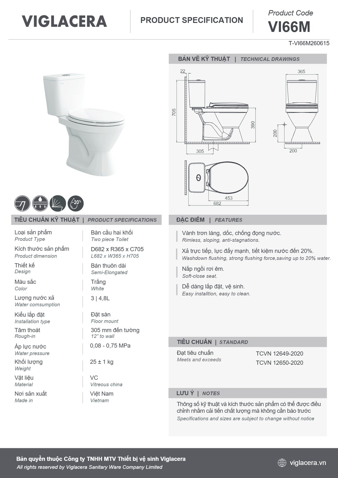 Bản vẽ spec VI66M